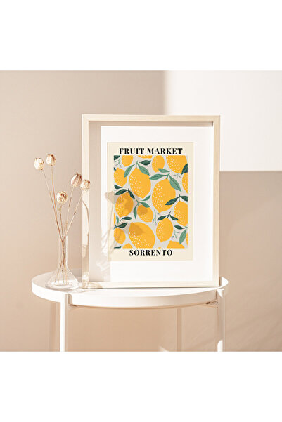 Boomah Accessories Fruit Market Sorrento Lemons Botanical Art Poster with Fra...