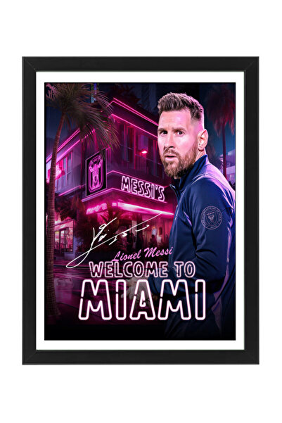 Boomah Accessories Lionel Messi Inter Miami CF Poster with Frame 30x40cm