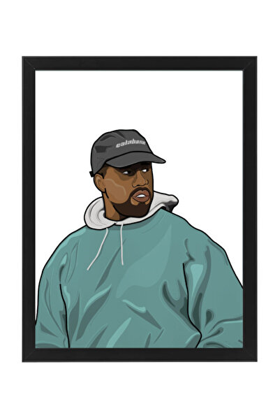 Boomah Accessories Kanye West Inspired Art Poster with Frame 50x40cm