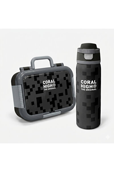 Coral High Kids Stainless Steel Lunch Box and Steel Thermos Set