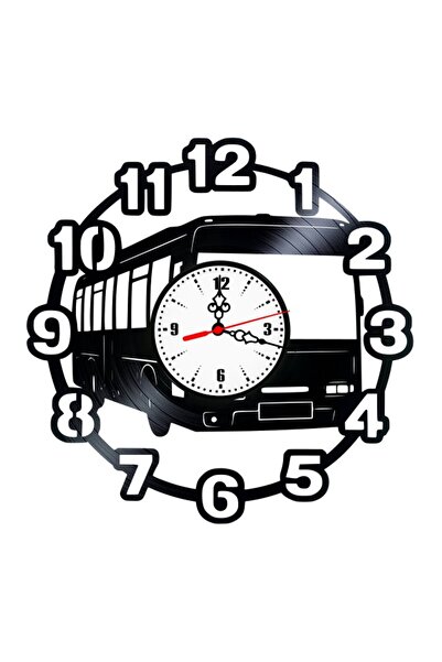 OEM Vinyl record wall clock, Bus / Public Transport Theme, Urban Design with ...