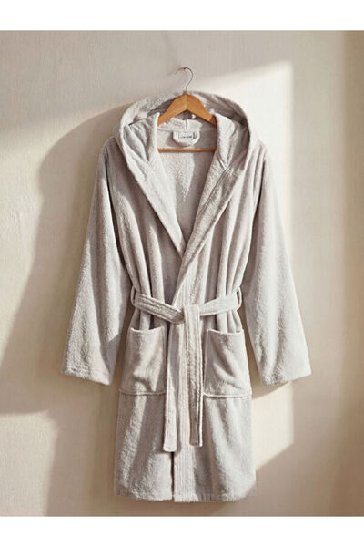LC Waikiki Rmz Gi̇yi̇m Farkiyla Hooded Women's Bathrobe