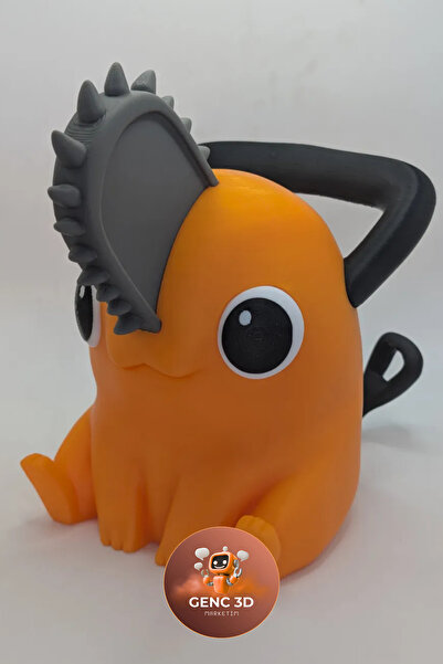 Genç 3D Pochita Tasarımlı Kumbara - Anime Temalı Büyük Boy Figür Kumbara - De...