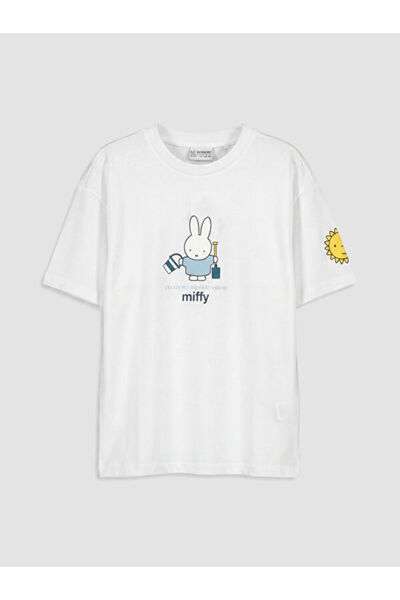 LC Waikiki RMZ GİYİM FARKIYA Zero Roba Collar Miffy T-shirt για κορίτσια με σ...