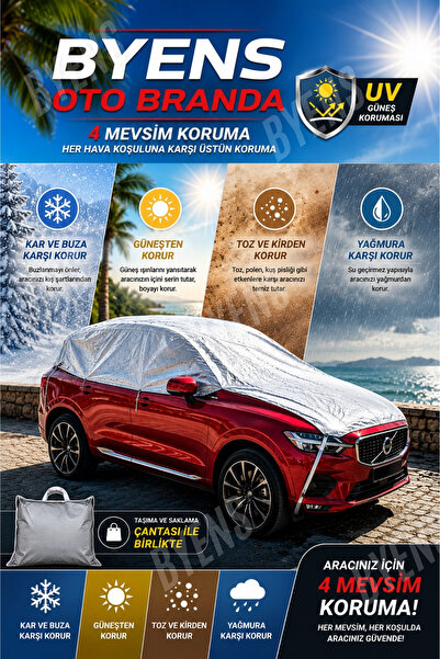 BYENS Oto Branda Araba Brandası Çadırı Araç Örtüsü Tentesi Otobranda Araç Güneşlik Ön Cam Perdesi Camı Güneşliği Araç İçi Güneş Önleyici