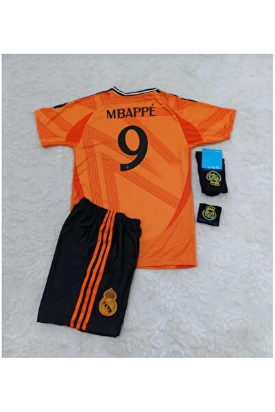 feriköy Real Madrid 2024/25 Sezonu Kylian Mbappe Deplasman Çocuk Forması 4'lü...