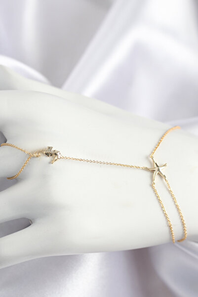 MEKs Brass Zircon Stone Sea Horse and Star Model Gold Color Shahmeran 5886 - ...