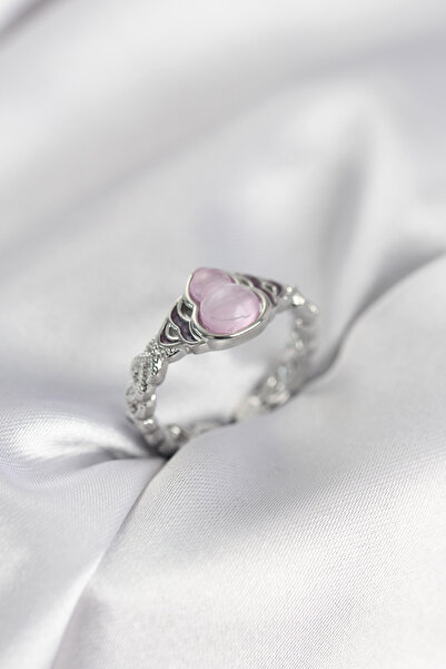 Generic Brand Silver Color Pink Drop Model Women's Ring 5886