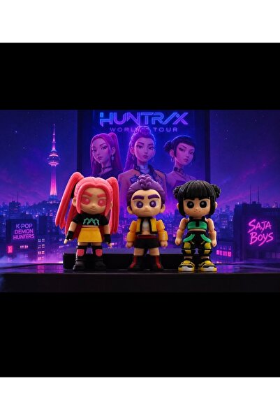 You Toys Mini Demon Hunters Rumi+Zoey+Mira 3 lü set / Oynar Eklemli Figür Oyu...