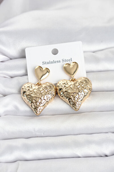 callerrons accessories Gold Color Heart Model Women's Earrings - Ebj260516W42229