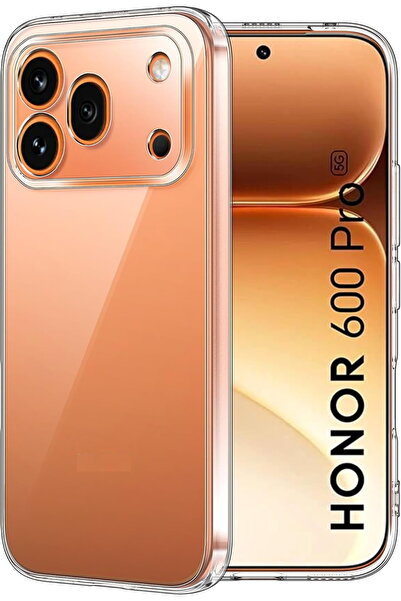 m.tk moveteck Huawei Honor 600 Pro Uyumlu Kılıf Şeffaf Silikon Slim Esnek Case