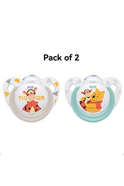 Nuk 0-6 months, 2 PCS Tigger&Winnie Blue silicone pacifier for 0-6 months