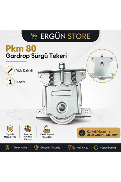 Ergün Store Sürgü Dolap Tekeri , Sürgü Kapak Tekeri Pkm80 Gardrop Tekeri 1 Adet
