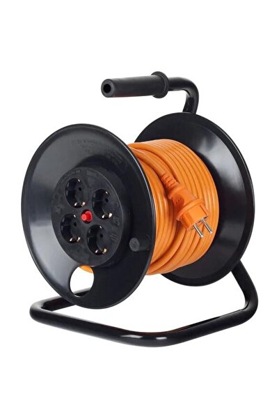 Bachmann Bobină de cablu 4xSchuko, cablu HO5VV-F 3G2.5, 25m, Portocaliu