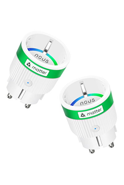 Nous Set 2 smart sockets A8M, Wi-Fi, matter, 16A, Energy consumption monitoring