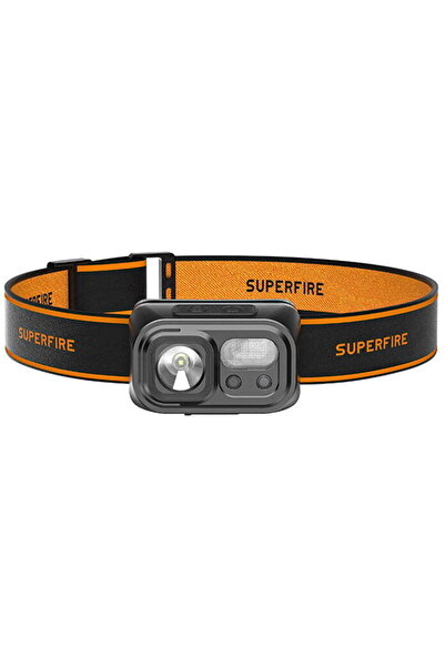 SUPERFIRE Lanternă frontală LED HL23, 220lm, 120m, 800mAh, Lumină roșie, Încă...