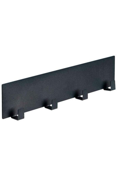 Wenko Șină magnetică cu cârlige, neagră, pentru bucătărie de exterior, 30 x 6...