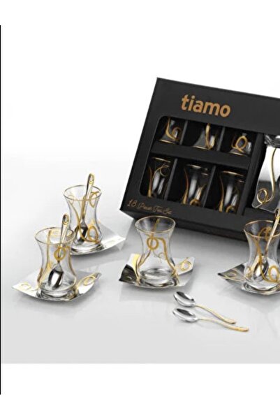 Tiamo 18 parça inna model çay seti 6’lı 130 c (gold)