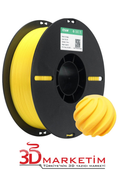 eSun PLA Basic Filament - Sarı (1.75mm, 1kg)-3Dmarketim