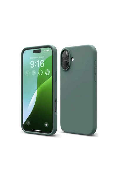 OEM Apple iPhone 16 Plus Case Nano Velvet Silicone - Dark Green