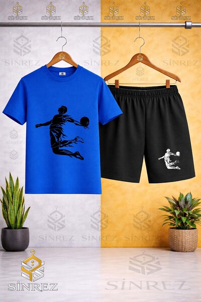 SİNREZ Tricou cu imprimeu BASKET HAVADA ASILI SYH - Set pantaloni scurți