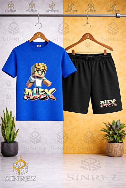SİNREZ Tricou cu imprimeu ALEX GALBEN NOU - Set pantaloni scurți