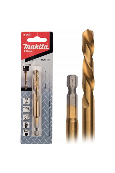 Makita B-51041 Burghiu pentru metal HSS-Tin 10x102mm