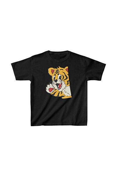 Mariposa Secret Unisex Kids Printed T-Shirt - Black