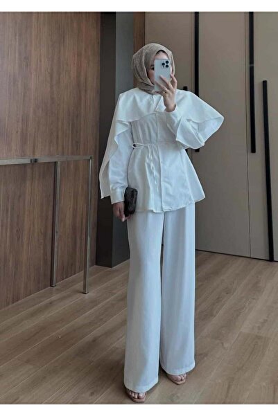 MODA Poplin Detailed Shirt