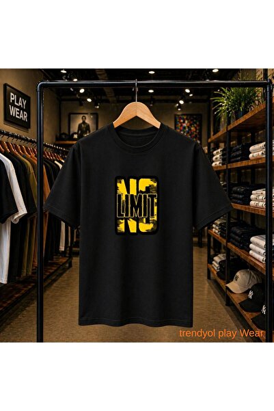 playwear تي شيرت بدون حدود على الاتجاه الأمامي مطبوع عليه No Limit، مصنوع من ...