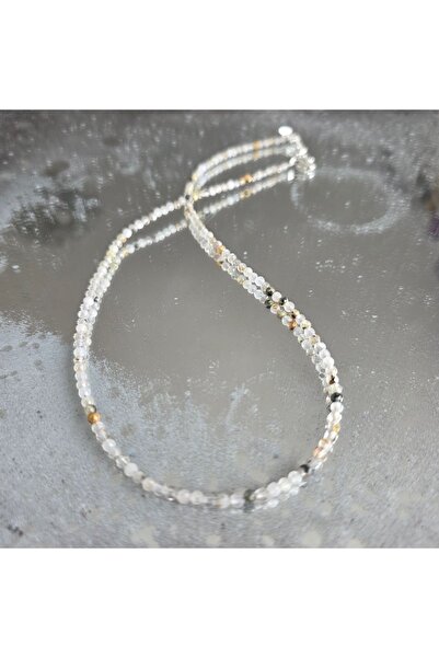 DRUZY Rutilated quartz necklace, Golden Thread #81