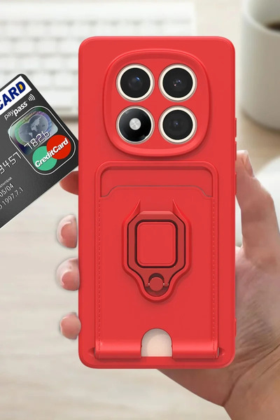 Generic Brand حافظة ريدمي نوت 14 برو 4G من السيليكون مع حامل لبطاقة الزوما - ...