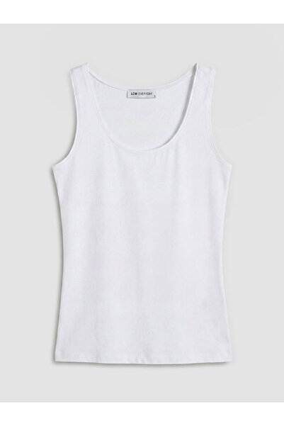 LC Waikiki New season white u-neck women's tank top from gulis clothing