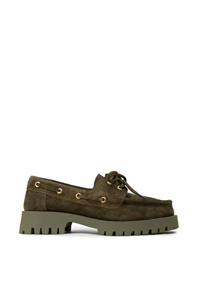 Deery Women's Genuine Suede Green Marine Loafer