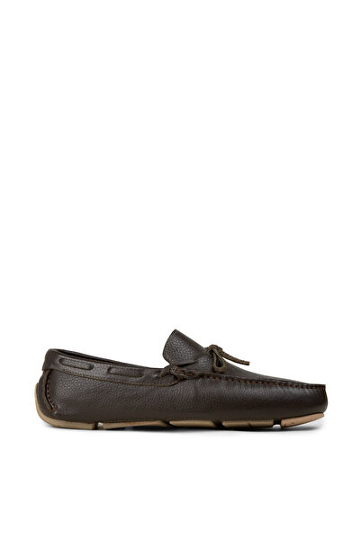 Deery Men's Khaki Color Genuine Leather Loafers