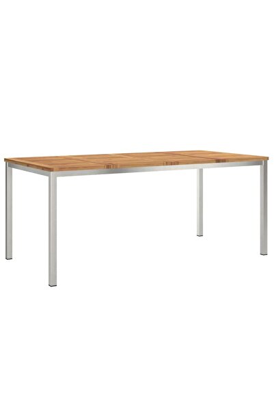 vidaxl Brown Dining Table 180 x 90 x 75 cm Solid Acacia Wood