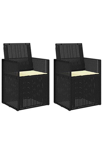 vidaxl Garden Dining Chairs 2 pcs Anthracite and Cream PP
