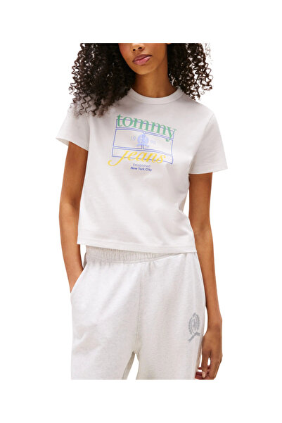 Tommy Hilfiger Γυναικείο T-shirt Λευκό Tommy Jeans DW0DW21533-YBL