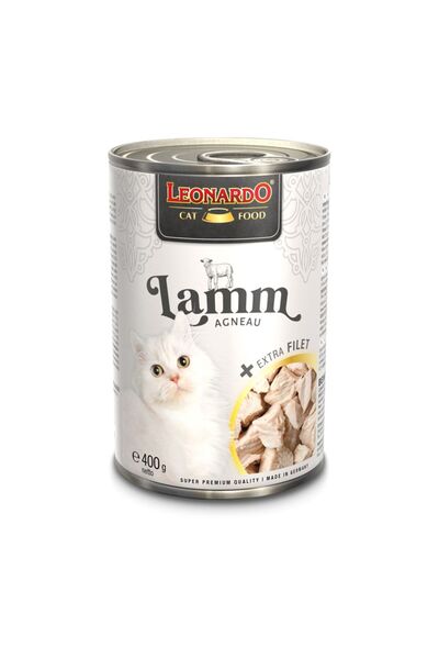 LEONARDO Lamb & Extra Fillet Κονσέρβα Γάτας με Αρνί 400gr
