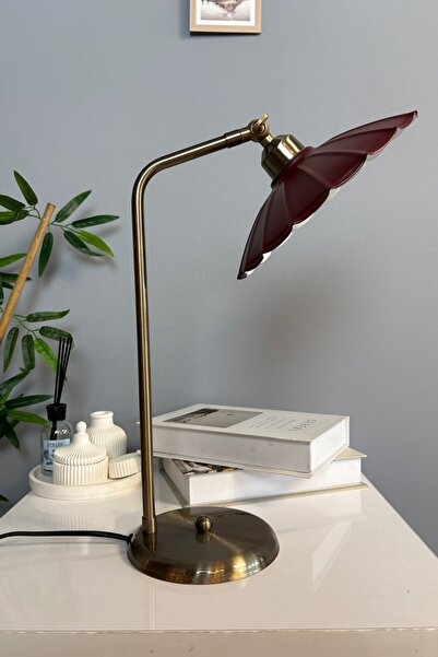 Bamyum Risso Cherry Rot Table Lamp Flat Movable Head Decorative Lampshade