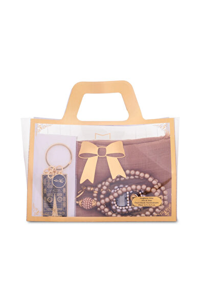 Hayrat Neşriyat Flared Scarf + Prayer Beads + Keychain + Zikirmatik Gift Set ...