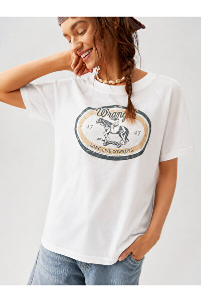 BORCKA TEKSTİL Tricou oversize din bumbac pentru femei, ecru, cu decolteu rot...