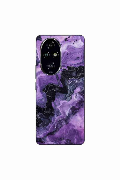OEM Husa compatibila cu Honor 200 Pro Silicon Gel Tpu Model Abstract Purple M...