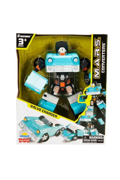 Happy Robot transformabil, Kid, M.A.R.S. Valve Charger, Turcoaz