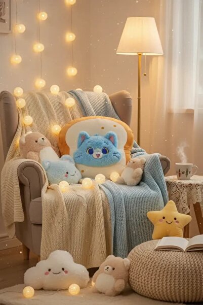 Miniso Lisanslı Tom ve Jerry Gokko Figürlü Dekoratif Yastık 55 Cm