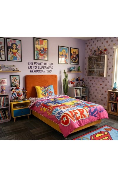 Taç Superhero-Themed, Very Cute Children's Bedding Set
