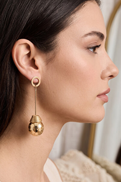 PETEK AKSESUAR Long World Ball Earrings 8 Cm.