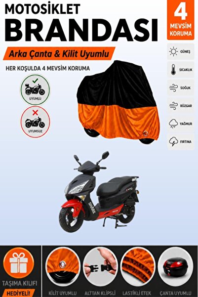 Cemku Double Black Top - Orange Bottom, Rear Bag Compatible Asian as 150 t Mo...