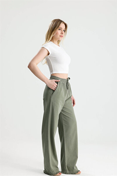 ROSE ARYA Green Dirty-Looking Trousers