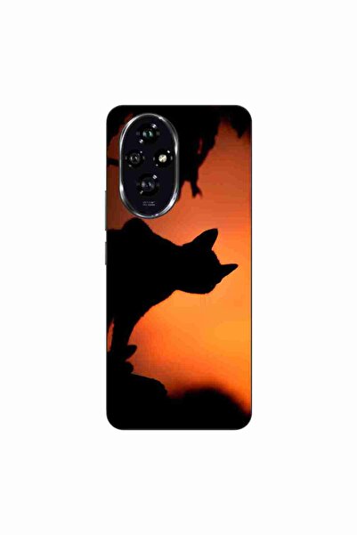 OEM Husa compatibila cu Honor 200 Silicon Gel Tpu Model Halloween Pisica Neagra